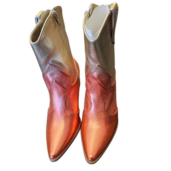 Coconuts by Matisse Bambi Gold Ombre Western Cowgirl Boots NEW - Picture 2 of 7